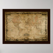COLTONS Old World Map (c 1847) Art Poster (Voorkant)