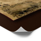 COLTONS Oude Wereldkaart c1847 Poster (Hoek)