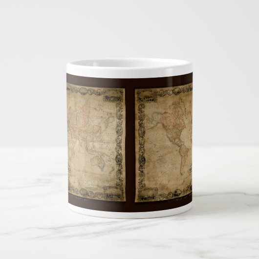 Colton's oude Wereldkaart Jumbo soep mok (Voorkant)