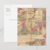 Colton's Plans of US Harbors Briefkaart (Voorkant / Achterkant)