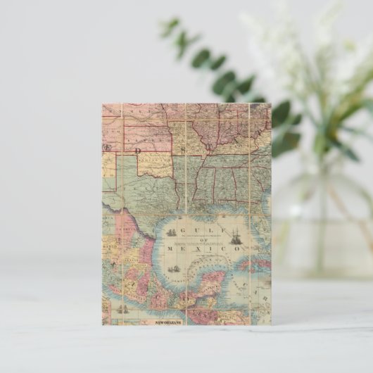 Colton's Railroad And Military Map Briefkaart (Staand voorkant)