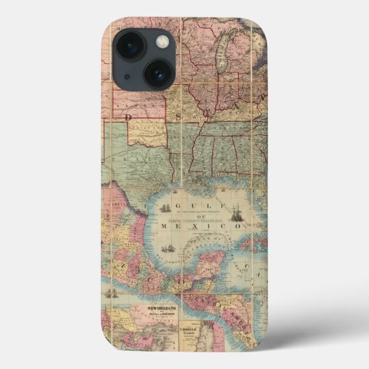 Colton's Railroad And Military Map Case-Mate iPhone Case (Achterkant)