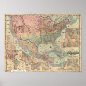 Colton's Railroad And Military Map Poster (Voorkant)