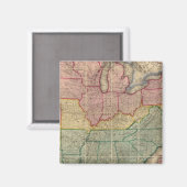 Colton's Railroadand County Map, Verenigde Staten Magneet (Voorkant / Achterkant)