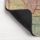 Colton's Railroadand County Map, Verenigde Staten Muismat (Hoek)