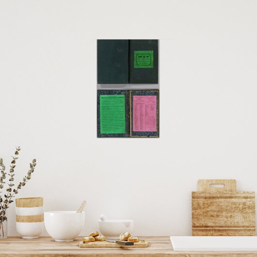 Colton's Railroadand County Map, Verenigde Staten Poster (Keuken)