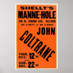 Coltrane Live Jazz Vintage Poster