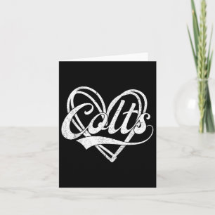 Colts Hart Naam Vintage Retro Mannen Vrouwen Kinde Kaart