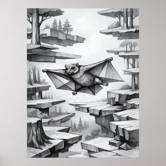 Colugo Air Glide Suspension Kunst Poster (Voorkant)