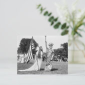 Columbia and Lady Liberty, 1919 Briefkaart (Staand voorkant)