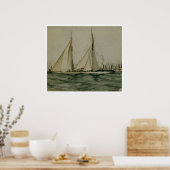 Columbia and Shamrock 1899 Poster (Keuken)