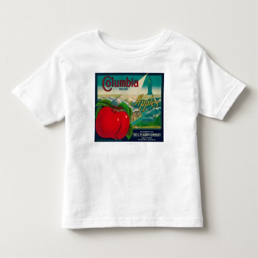Columbia Apple Crate LabelYakima, WA Kinder Shirts (Voorkant)