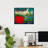 Columbia Apple Crate LabelYakima, WA Poster (Thuiskantoor)