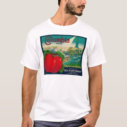 Columbia Apple Crate LabelYakima, WA T-shirt (Voorkant)