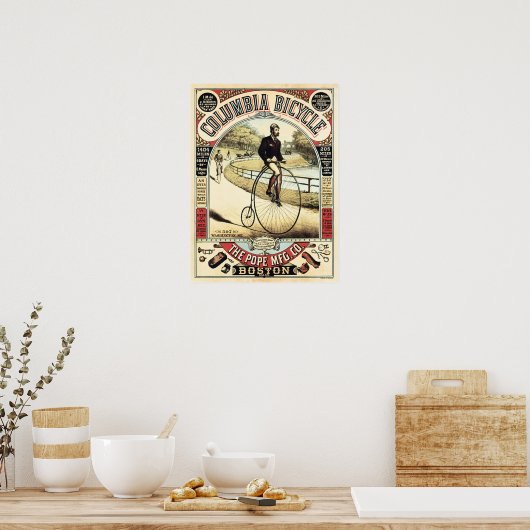 COLUMBIA BICYCLE American  Cycle Poster (Keuken)
