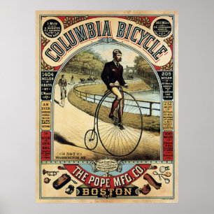 COLUMBIA BICYCLE c. 1890 Poster