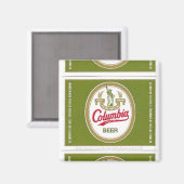 "-Columbia bier Label" Magneet (Voorkant / Achterkant)