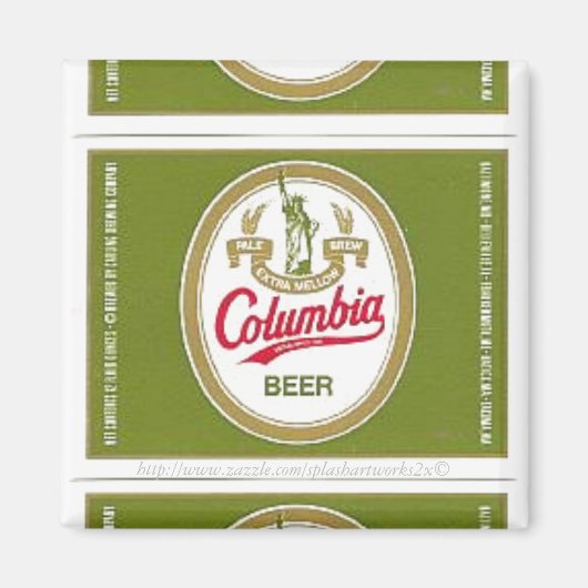 "-Columbia bier Label" Magneet (Voorkant)
