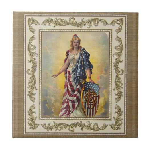 Columbia Brewing Co. Poster Ceramic Tile Tegeltje (Voorkant)