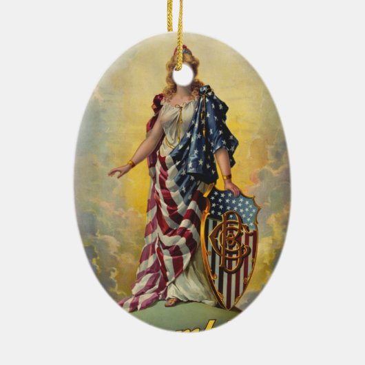 Columbia Brewing Co. Poster Keramisch Ornament (Achterkant)