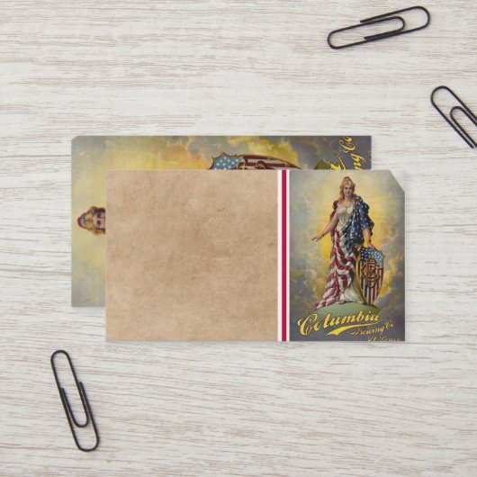 Columbia Brewing Co. Poster Visitekaartje (Voorkant / Achterkant in situ)