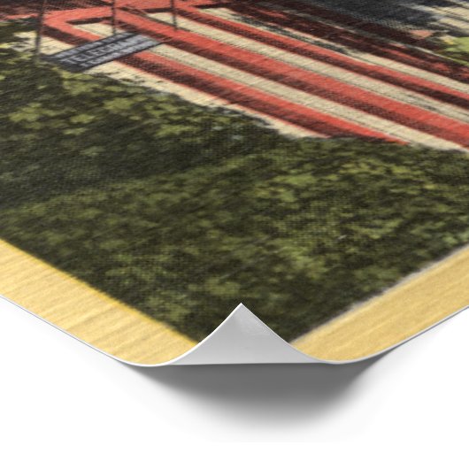 Columbia, Californië - Street Scene Poster (Hoek)