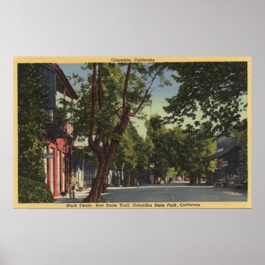 Columbia, Californië - Street Scene Poster (Voorkant)