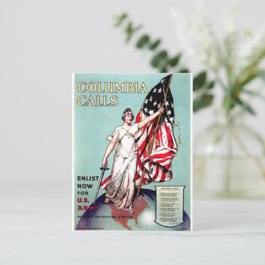 Columbia Calls Briefkaart (Staand voorkant)