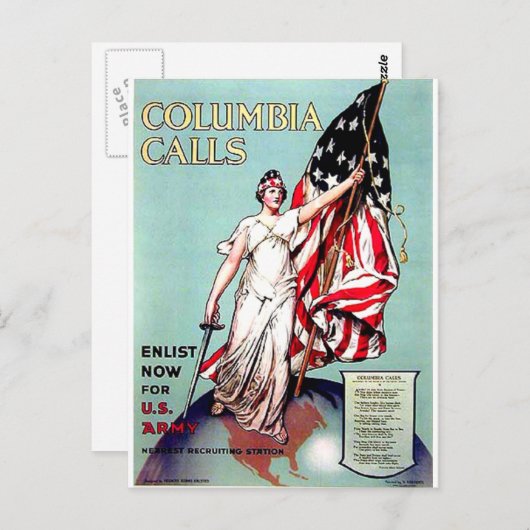 Columbia Calls Briefkaart (Voorkant / Achterkant)