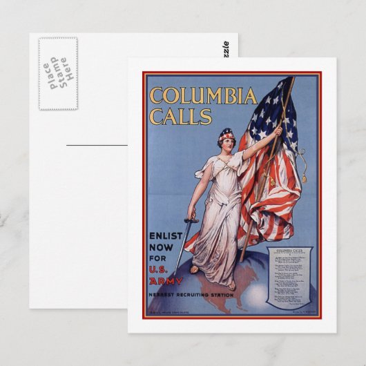 Columbia Calls Briefkaart (Voorkant / Achterkant)