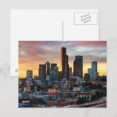 Columbia centre en het centrum van Seattle, Seattl Briefkaart (Voorkant / Achterkant)