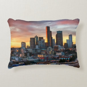 Columbia centre en het centrum van Seattle, Seattl Decoratief Kussen