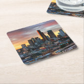 Columbia centre en het centrum van Seattle, Seattl Kartonnen Onderzetters (Schuin)