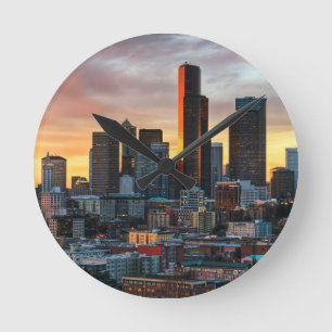 Columbia centre en het centrum van Seattle, Seattl Ronde Klok