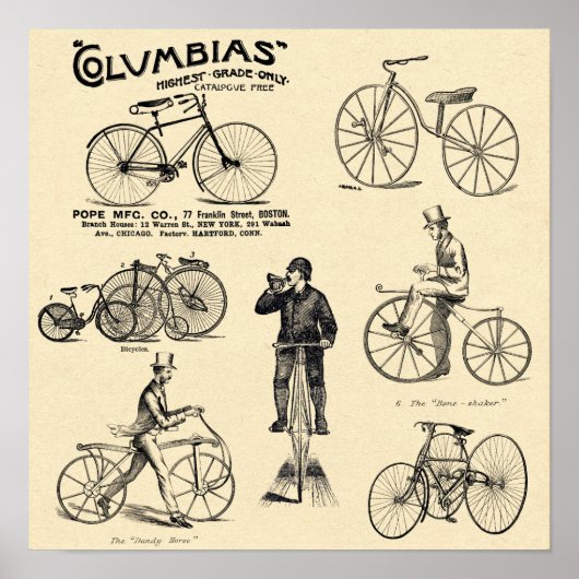  Columbia fiets en Poster (Voorkant)