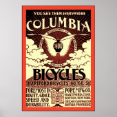 Columbia fietsen ~  fiets Adverteren Poster (Voorkant)