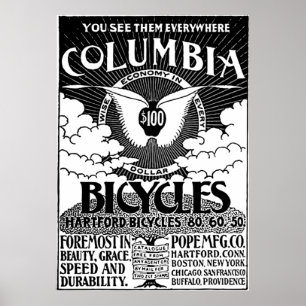 Columbia fietsen Reclame Poster