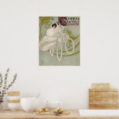 Columbia fietser en kunstmeisje Poster (Keuken)