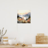 Columbia Gorge schilderij kunst afdrukken Poster (Keuken)