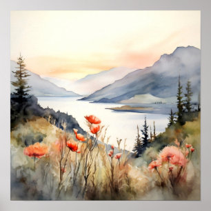 Columbia Gorge schilderij kunst afdrukken Poster
