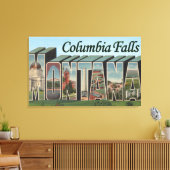 Columbia Herfsten, Montana - grote lettertjes Canvas Afdruk (Insitu (Woonkamer))