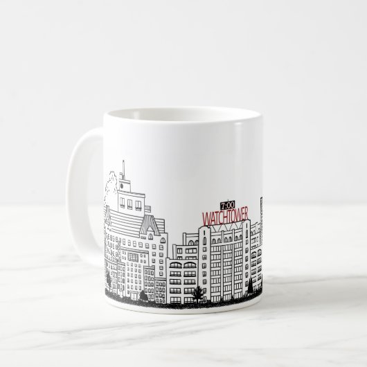 Columbia Hoogte Nostalgische koffie Mok (Voorkant links)