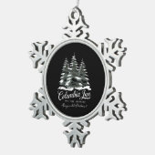 Columbia Inn Pine Tree Vermont A White Christmas Tin Sneeuwvlok Ornament (Rechts)