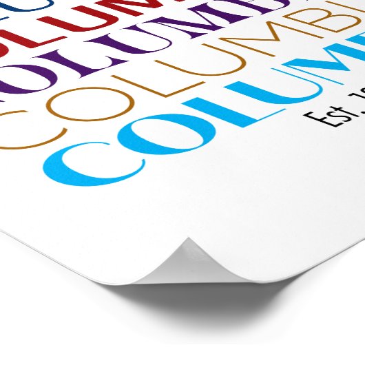 Columbia Logo, Decades (Matte Print) Poster (Hoek)