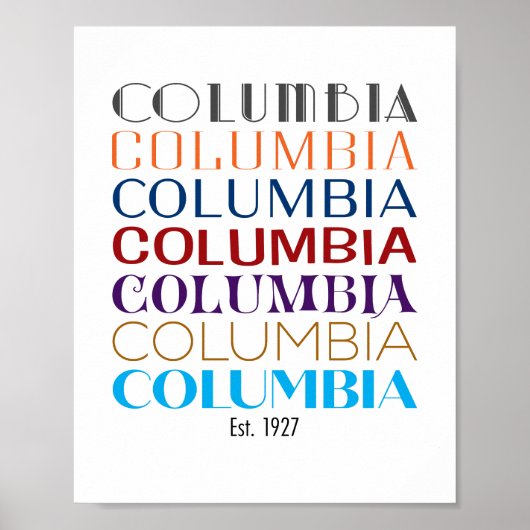 Columbia Logo, Decades (Matte Print) Poster (Voorkant)