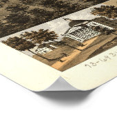 Columbia Missouri 1869 Antiek Panorama Poster (Hoek)