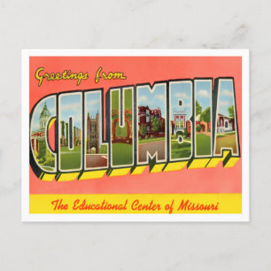 Columbia, Missouri  Big Letters Briefkaart
