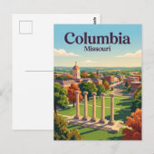 Columbia, Missouri Briefkaart (Voorkant / Achterkant)
