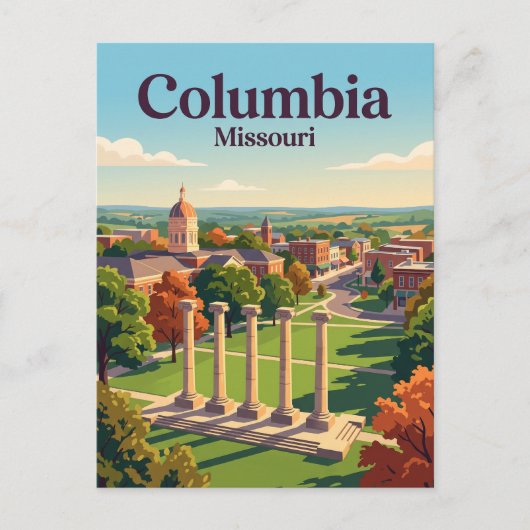 Columbia, Missouri Briefkaart (Voorkant)
