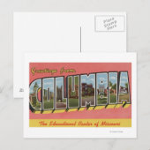 Columbia, Missouri - Grote letterscènes Briefkaart (Voorkant / Achterkant)